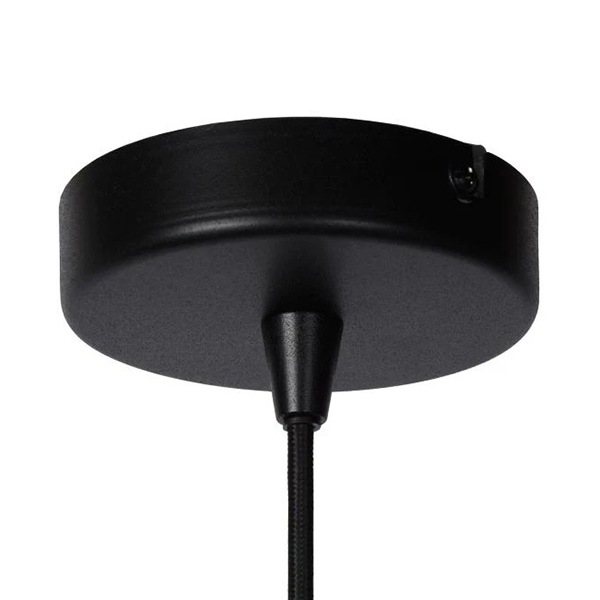 【LUCIDE】ベルギー　デザイン照明　ペンダントライト「NOLAN」Black　1灯（φ240×H192mm）