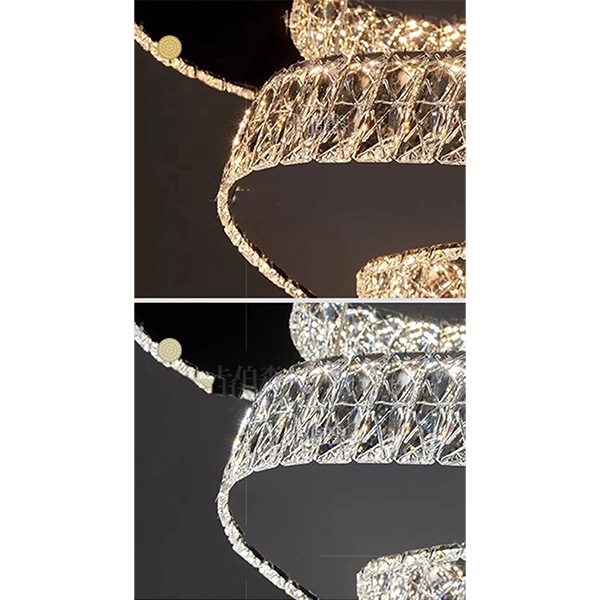 デザイン照明　クリスタルシーリングペンダントライト　6リング（φ300～1200mm）