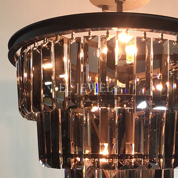 シーリングシャンデリア　ブラック 5灯（φ400×H510mm）