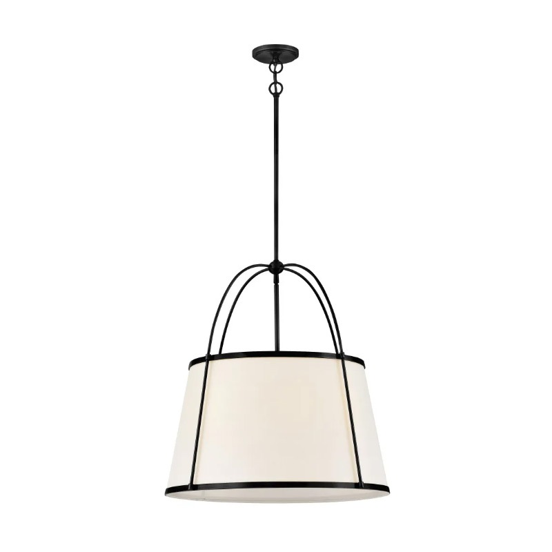 【HINKLEY】アメリカ・デザイン照明 LEDペンダントライト「Clarke」4灯 ホワイト（φ620×H640mm）