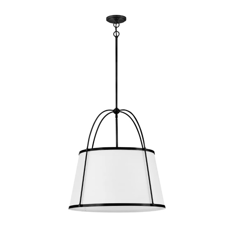 【HINKLEY】アメリカ・デザイン照明 LEDペンダントライト「Clarke」4灯 ホワイト（φ620×H640mm）
