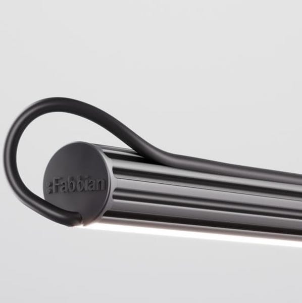 【Fabbian】イタリア デザイン照明 ペンダントライト 「FREELINE」ブラック／ブロンズ（W2000×H23mm）