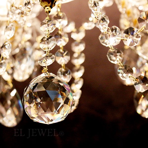 ゴールドクリスタルシャンデリア WRANOVSKY】クリスタルシャンデリア「Position」6灯 ゴールド(Φ500