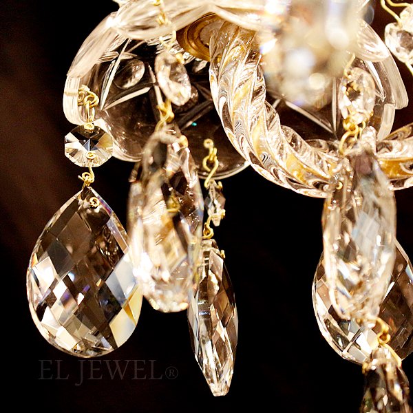 WRANOVSKY】クリスタルシャンデリア「Position」6灯 ゴールド(Φ500