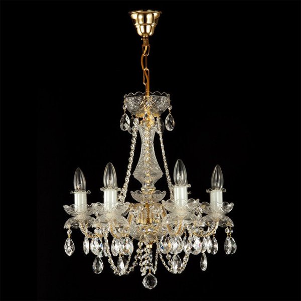 WRANOVSKY】クリスタルシャンデリア「Position」6灯 ゴールド(Φ500