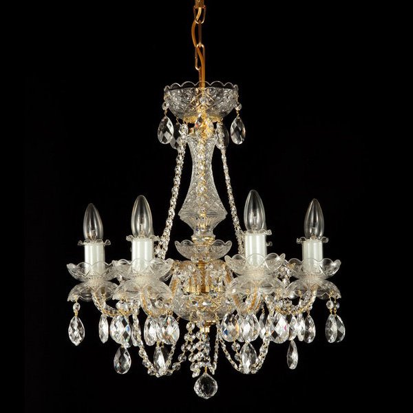 WRANOVSKY】クリスタルシャンデリア「Position」6灯 ゴールド(Φ500