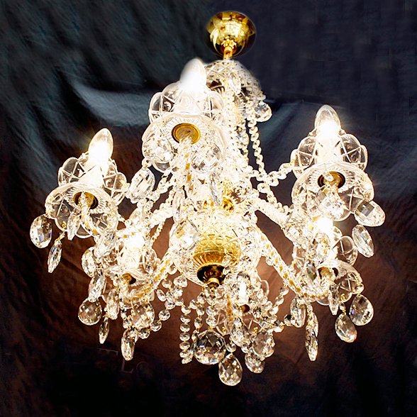 WRANOVSKY】クリスタルシャンデリア「Position」6灯 ゴールド(Φ500