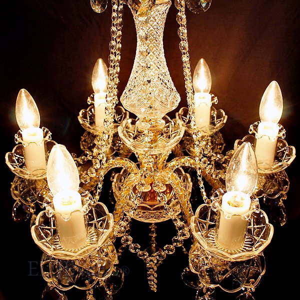 WRANOVSKY】クリスタルシャンデリア「Position」6灯 ゴールド(Φ500