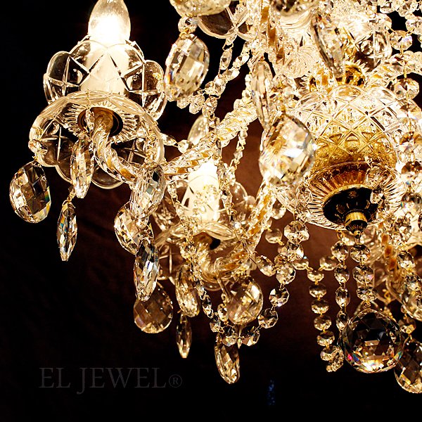 WRANOVSKY】クリスタルシャンデリア「Position」6灯 ゴールド(Φ500