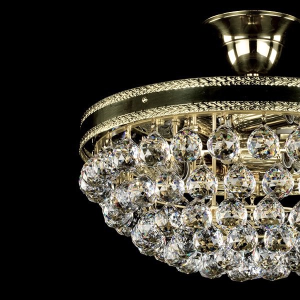 ART GLASS】クリスタルシーリングシャンデリア 3灯「LEILA」（W360