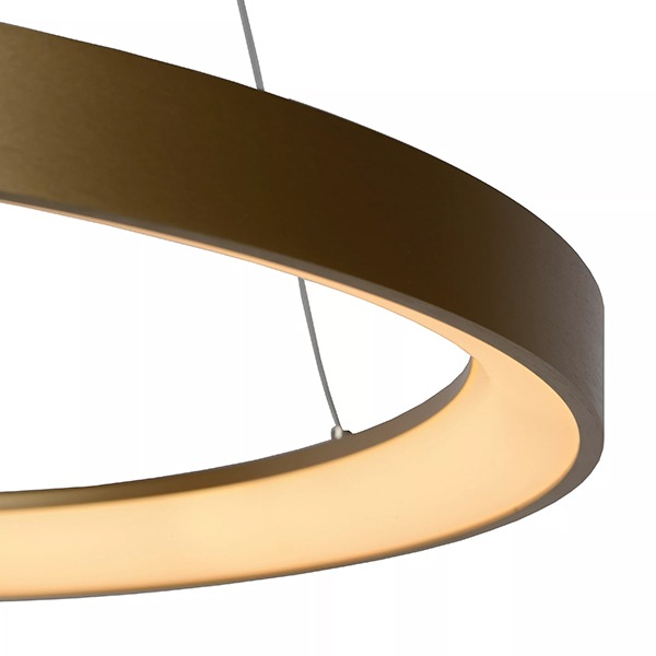 LUCIDE】ベルギー リング型ペンダントライト「VIDAL」Gold（φ580×H40mm