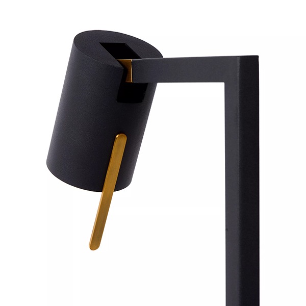 【LUCIDE】ベルギー フロアリーディングライト「LESLEY」Black（W340×H1300mm）