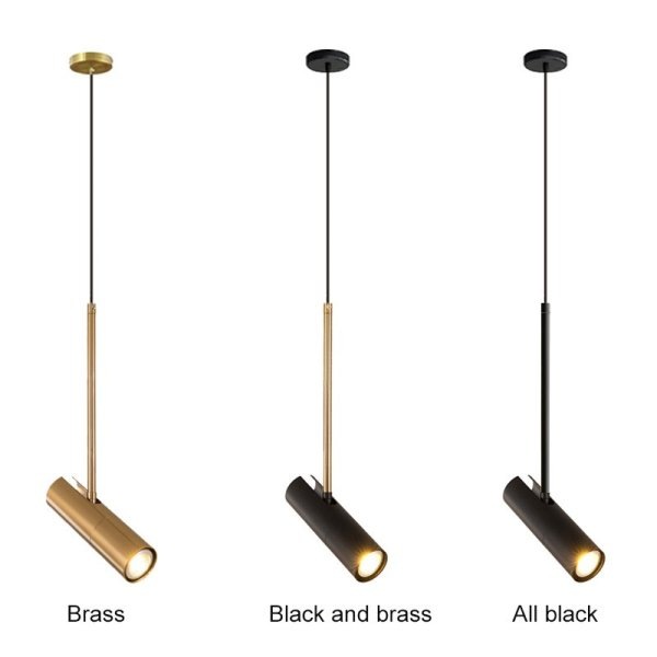 【リーズナブル】【IANLOV】LEDモダン・スポットペンダントライト 1灯 ゴールド/ブラック (D60×H200mm)