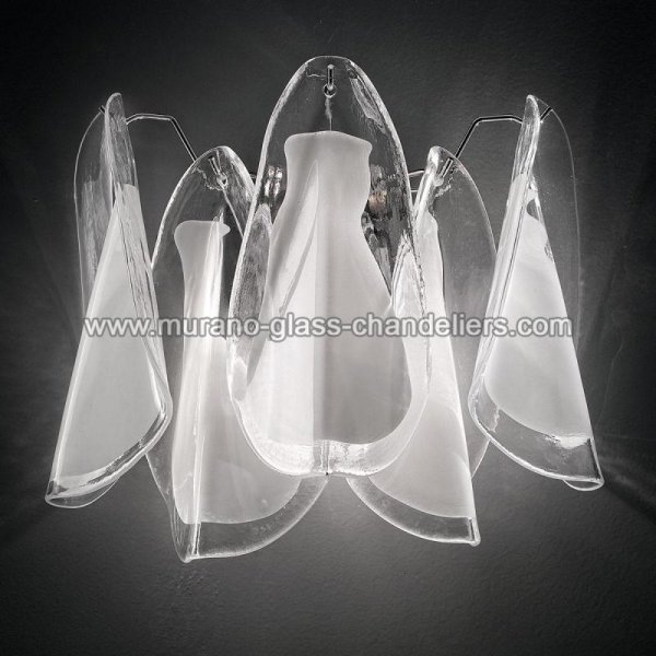 【MURANO GLASS CHANDELIERS】イタリア・ヴェネチアンガラスウォールライト2灯「LAURYN」（W300×H300mm）