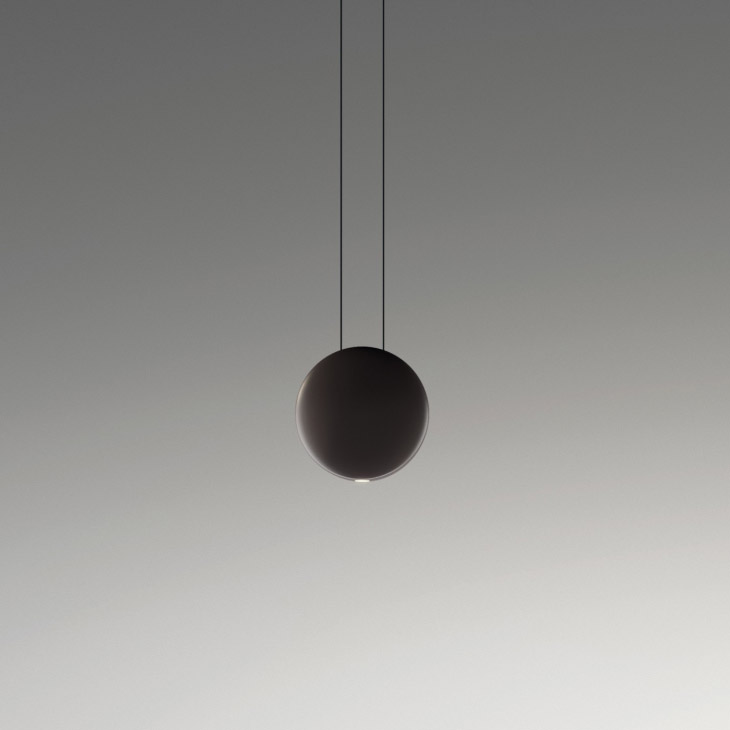 【Vibia】スペイン・LEDペンダントライト「Cosmos」ダークブラウン（W190×D40mm）