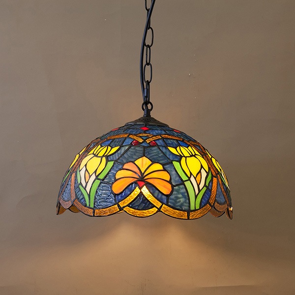 ティファニー ペンダントランプ 726 ブルー・1灯(φ300×H210mm)