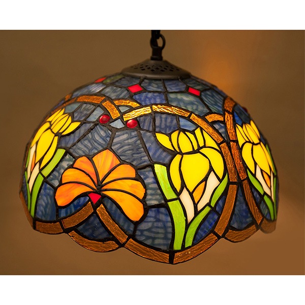 ティファニー ペンダントランプ 726 ブルー・1灯(φ300×H210mm)