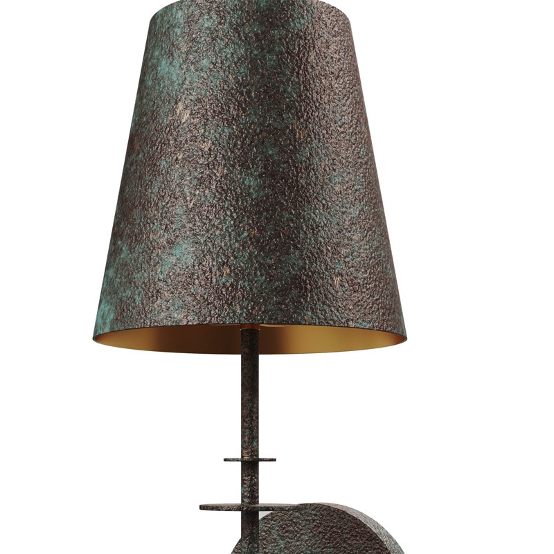 【CURREY】アメリカ・デザイン照明 ウォールライト 1灯「Anselm」ブロンズ×ゴールド（W130×D150×H530mm）