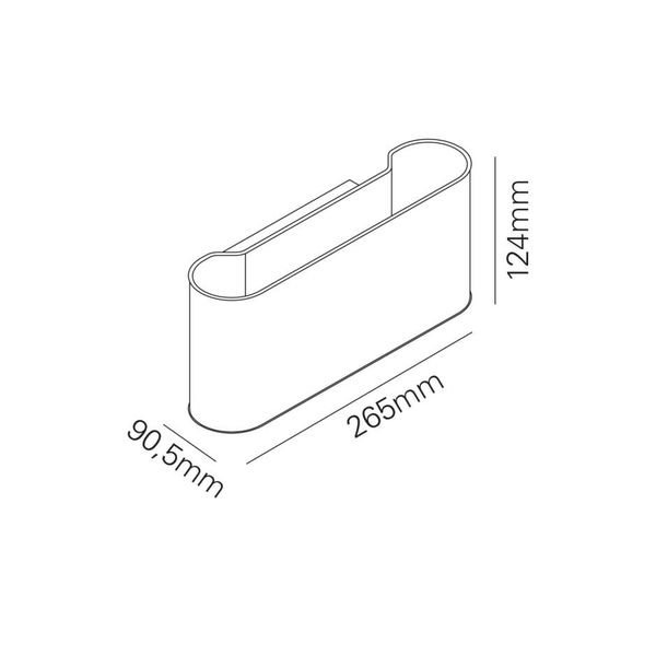 【MARETTI】オランダ・LEDウォールライト「HICKS」1灯 GOLD（W265×D90.5×H124mm）