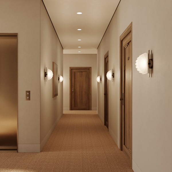 【aromas】 スペイン・インテリア照明「Gina」ウォールライト 1灯 ブラック／ゴールド (W100×H280mm)