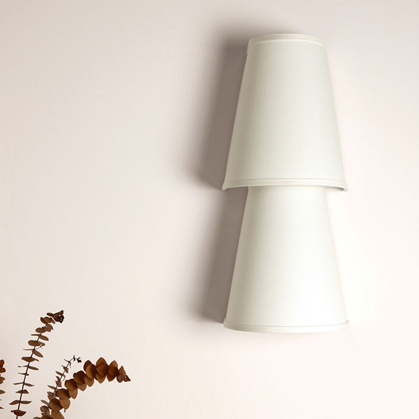 【WorkOf】アメリカ・デザイン照明 ウォールライト「Linden 2 Sconce」2灯・ホワイト（W267×D191×H600mm）