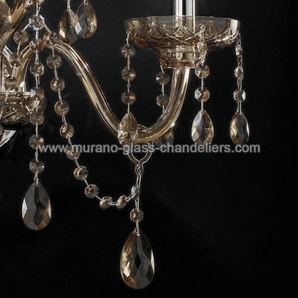 【MURANO GLASS CHANDELIERS】イタリア・ヴェネチアンガラスウォールライト3灯「CIMABUE」（W460×D280×H460mm）