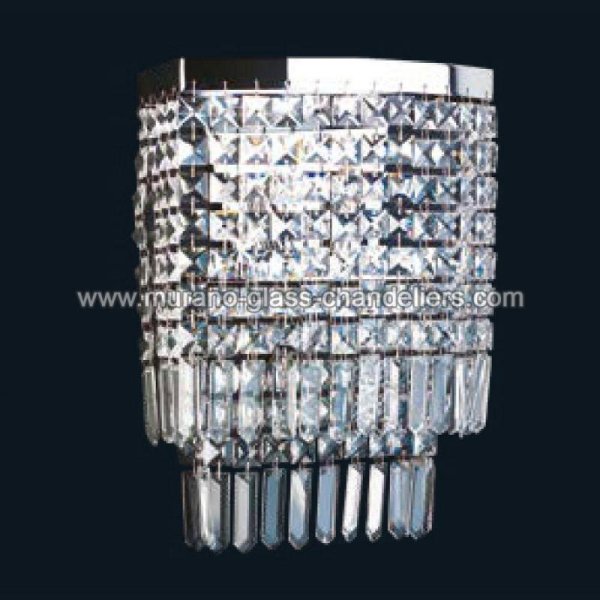 【MURANO GLASS CHANDELIERS】イタリア・ヴェネチアンガラスウォールライト2灯「ALISTAR」（W260×H380mm）
