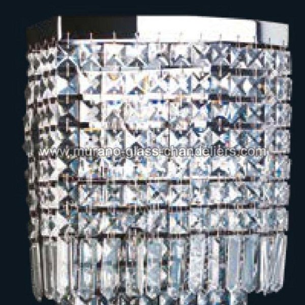 【MURANO GLASS CHANDELIERS】イタリア・ヴェネチアンガラスウォールライト2灯「ALISTAR」（W260×H380mm）