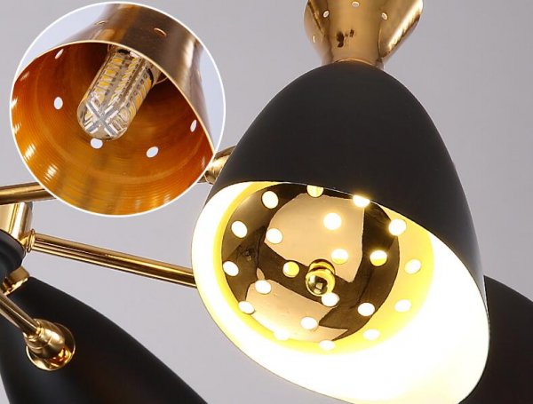 ブラックシャンデリア 12灯 円形デザイン