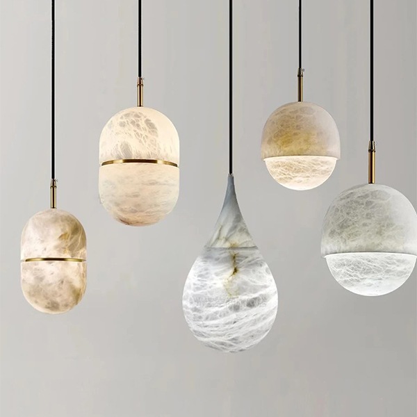 デザイン照明 モダン 大理石ペンダントライト 4色・Eタイプ(φ100/150/200mm)