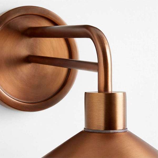 アメリカ・デザイン照明 アウトドア モダンウォールライト「Andre」Brass・Large・1灯(φ356×D375×H229mm)