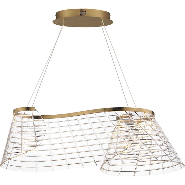 【ET2】アメリカ・ペンダントライト「Tartan」ゴールド（W813×D458×H267mm）