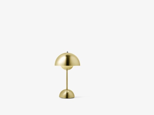 【&Tradition】北欧デザイン照明「Flowerpot VP9 portable table lamp, brass plated」テーブルライト(Φ160×H295mm)