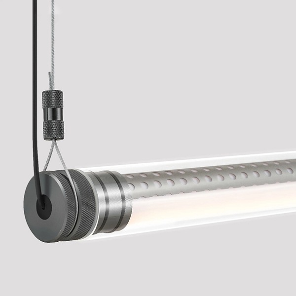 【リーズナブル】デザイン照明　モダンLEDペンダントライト　ブラック（W1200×H40mm） 