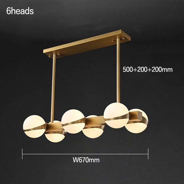 ガラスボールシェード照明　シーリングペンダントライト　ワイド（W670／920／1200mm）