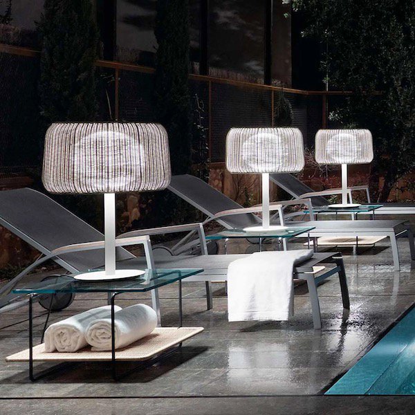 【Bover】 スペイン・アウトドア インテリア照明「Fora M Outdoor」Graphit Brown , Brown Shade (Φ500×H700mm)