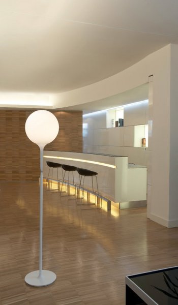 【Artemide】「Castore 35 floor lamp」デザイン照明フロアランプ ホワイト(Φ350×H1820mm)