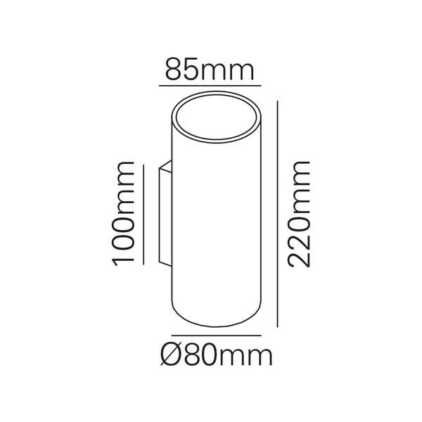 【MARETTI】オランダ・ウォールライト「JUG」1灯 BLACK（W80×D85×H220mm）
