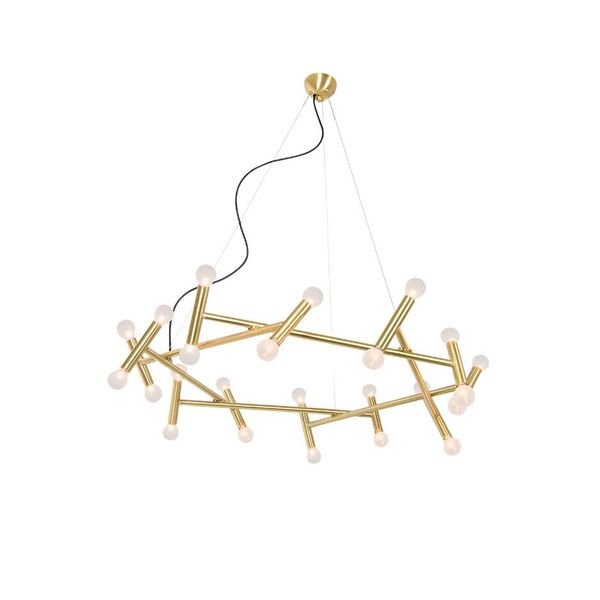 【MARETTI】オランダ・インテリア照明「HELIOS」24灯 BRASS(W953×H300mm)