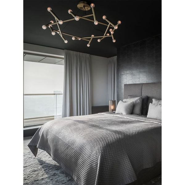 【MARETTI】オランダ・インテリア照明「HELIOS」24灯 BRASS(W953×H300mm)