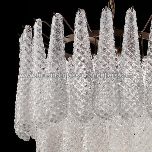 【MURANO GLASS CHANDELIERS】イタリア・ヴェネチアンガラスシャンデリア5灯「LOUISE」(W600×H600mm)