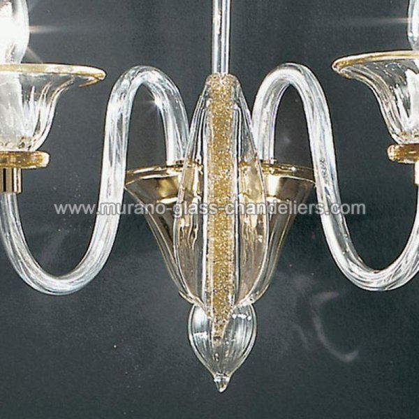 【MURANO GLASS CHANDELIERS】イタリア・ヴェネチアンガラスウォールライト2灯「ALLORO」（W350×D280×H400mm）