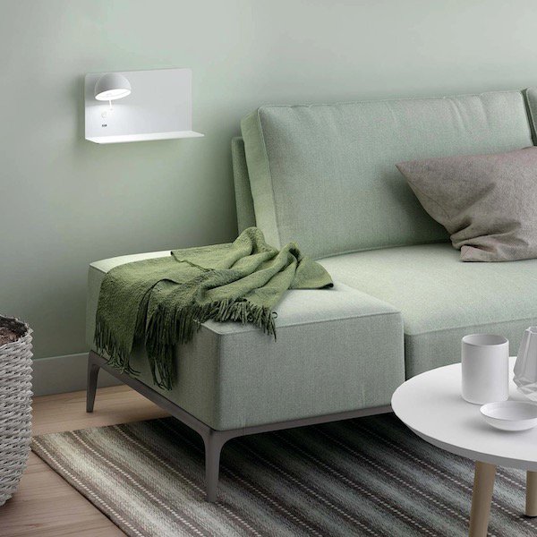 【Bover】 スペイン・インテリア照明「Beddy A／03 LED」Shade On The Left Side (W320×D180×H190mm)