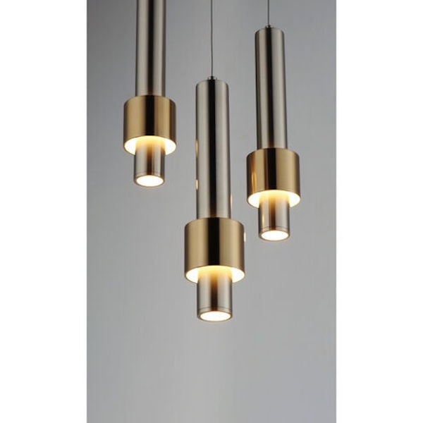 【ET2】アメリカ・ペンダントシーリングライト「Reveal」 シルバー（W280×D280×H312mm）