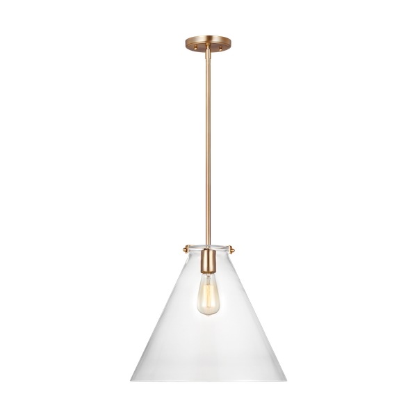 【GENERATION LIGHTING】アメリカ・Sea Gull Collectionペンダントライト「Kate」コーン型 1灯 ブラス (Φ407×H391mm)