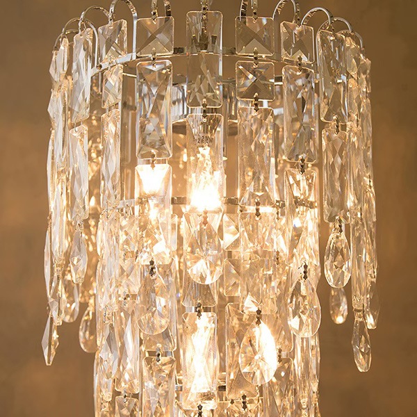 クリスタルシャンデリア 5灯「Chiara」シルバー／ゴールド（φ290