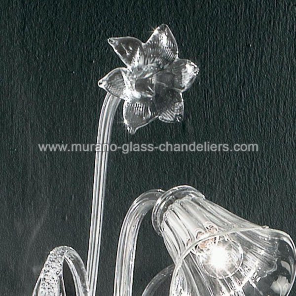 【MURANO GLASS CHANDELIERS】イタリア・ヴェネチアンガラスウォールライト1灯「AMANITA」（W300×D370×H400mm）