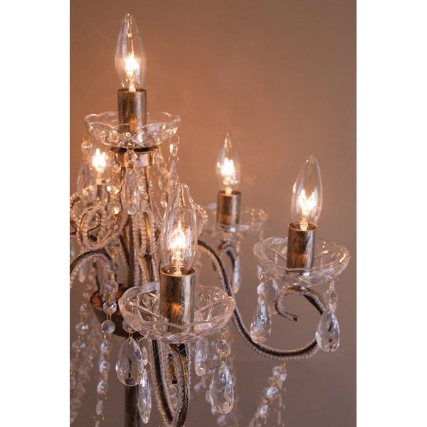 シャンデリア型フロアランプ7灯「Christy-クリスティ」・ダークゴールド(H1420mm)