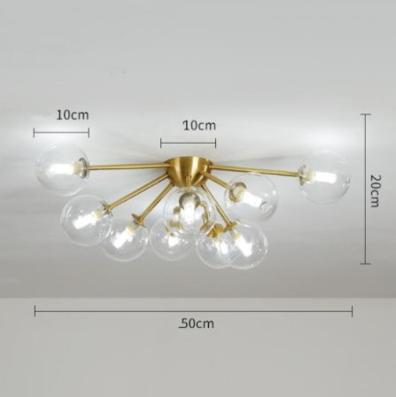 【E-Light】LEDシャンデリア ホワイトガラス/クリアガラス 9/12灯 （D500～D680mm×H220mm）