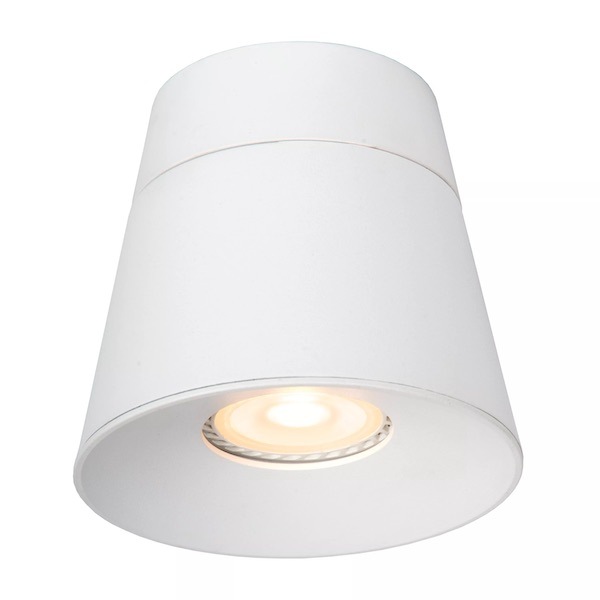 【LUCIDE】ベルギー デザイン照明 シーリングライト「TRIGONO」White 1灯（φ105×H98mm）